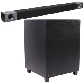 Black Klipsch Cinema 400 Sound Bar with 8-inch Wireless Subwoofer and HDMIARC - Optimized Title