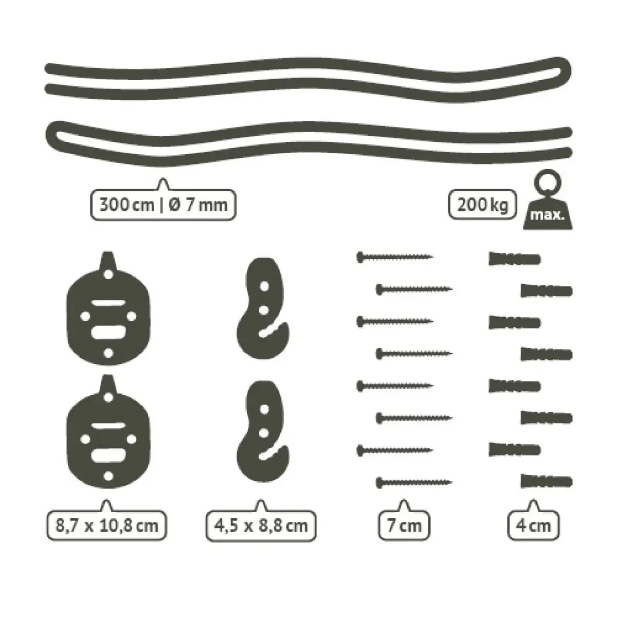 LA SIESTA CasaMount - multipurpose suspension set for hammocks