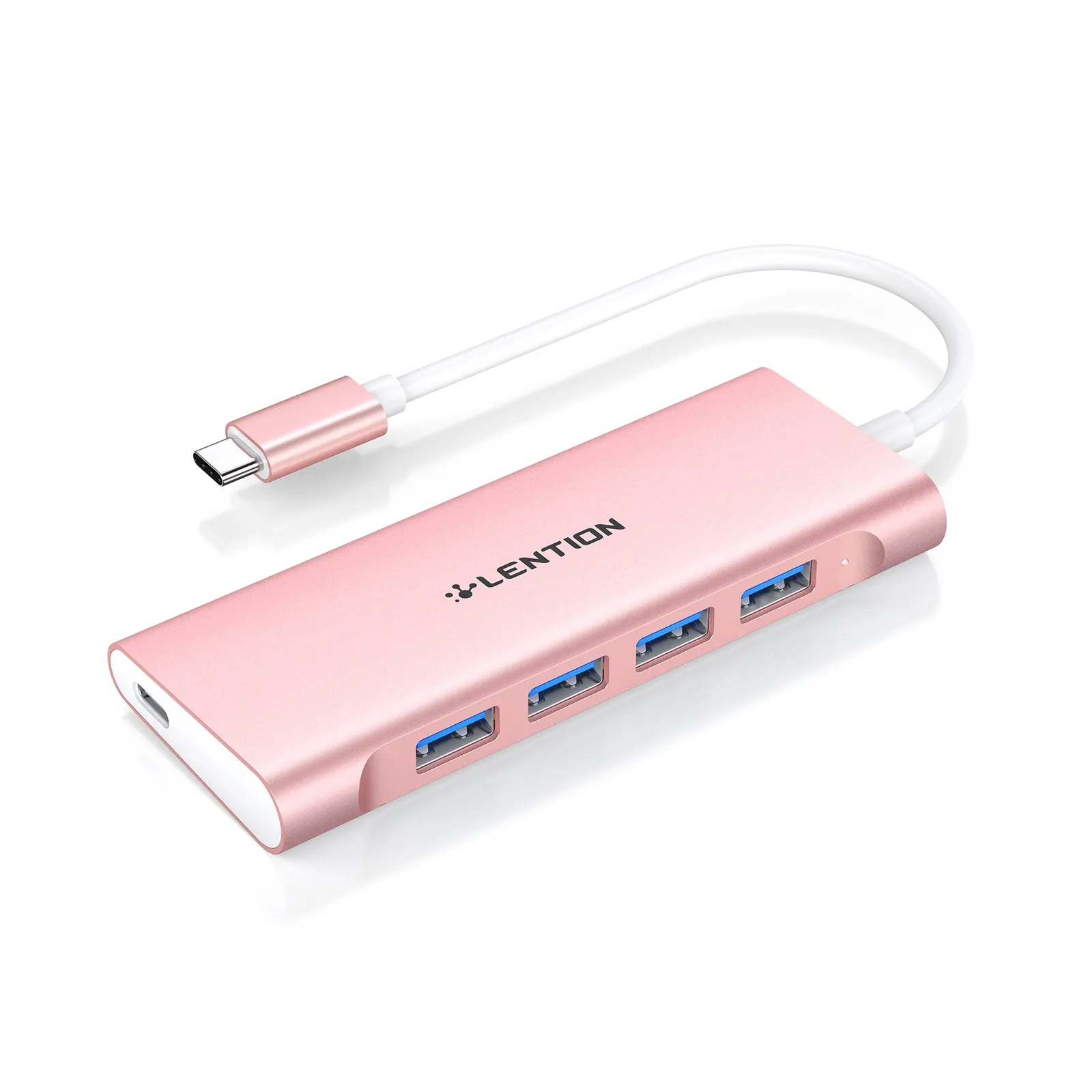LENTION USB C Hub with 4 USB 3.0 Ports and Type C 60W PD Charging Adapter (CB-C31)