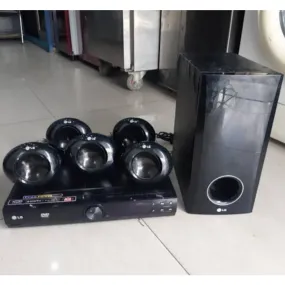 LG HT306SU 5.1Ch 300W DVD Home Theater Complete Set (USB, FM, Aux) - Foreign Used