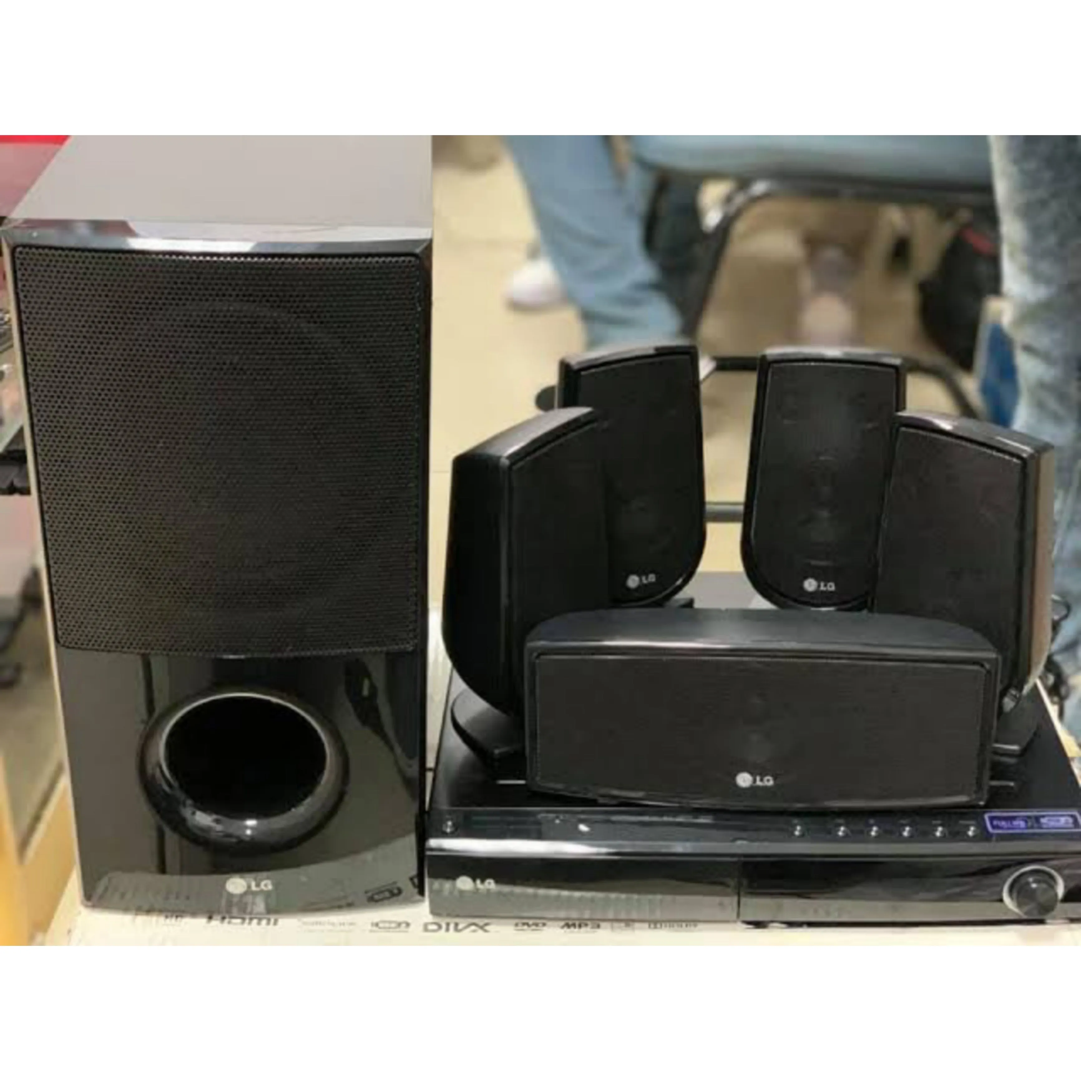 LG HT806ST 5.1Ch 850W DVD Home Theater System (USB, FM, Aux, HDMI Out) - Foreign Used