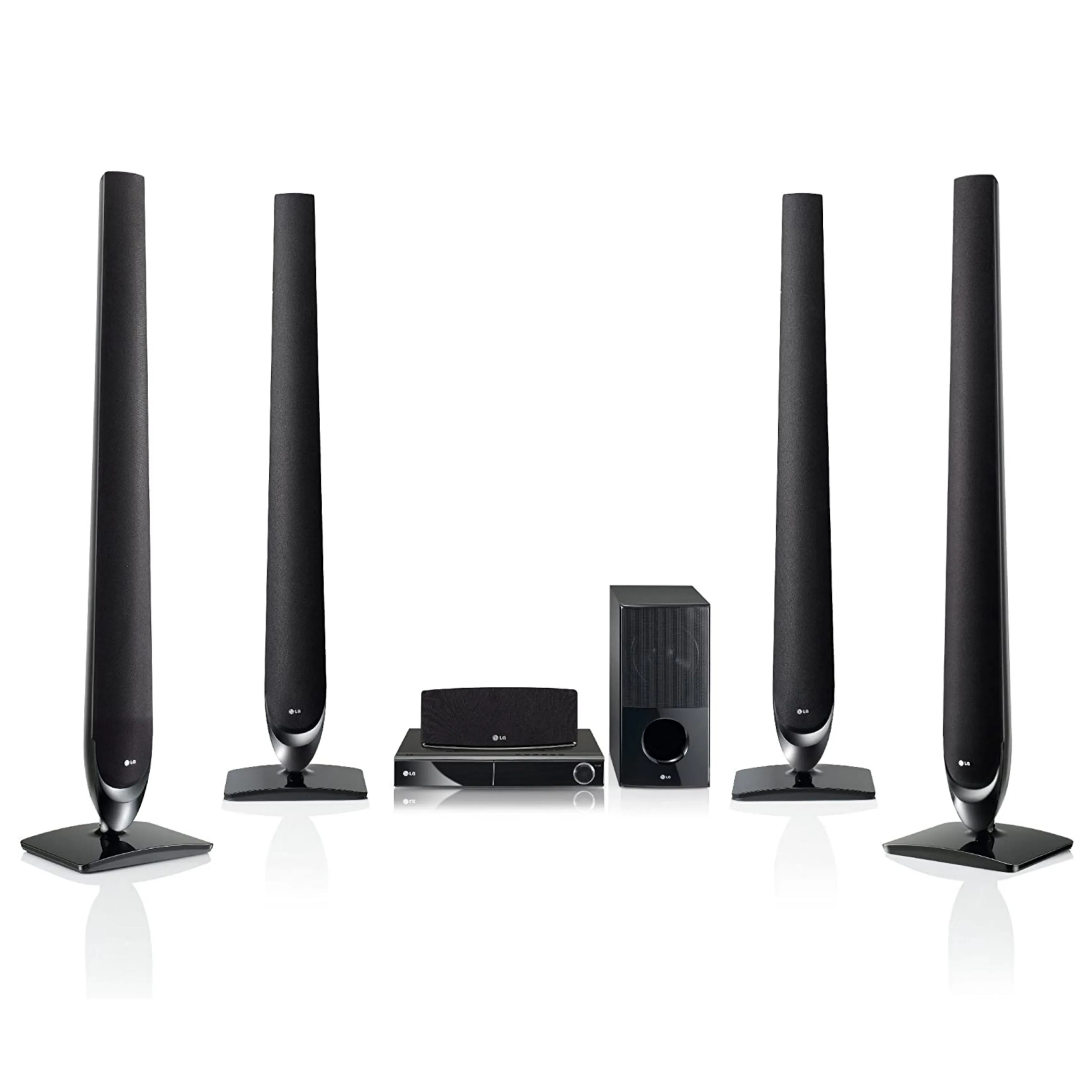 LG HT806THW 5.1Ch 850W Bluetooth DVD Home Theater System (USB, FM, Aux, Optical, HDMI Out) - Foreign Used