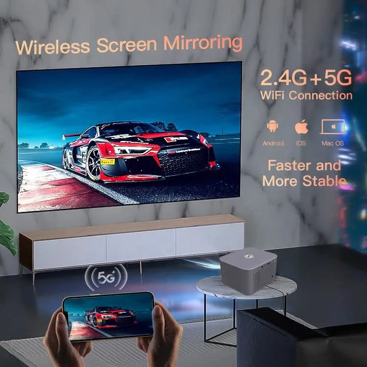 Mini Q9 Android Projector |450 ANSI Full HD 1080PAuto Focus   Auto Keystone| Android 9.0Portable Home Theater Movie Projector