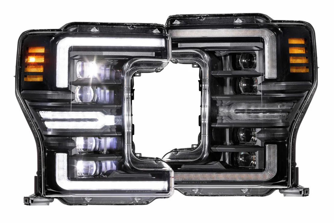 Morimoto Headlights Ford Super Duty (2017-2019) [w/ Sequential LED Turn] XB Hybrid - Black