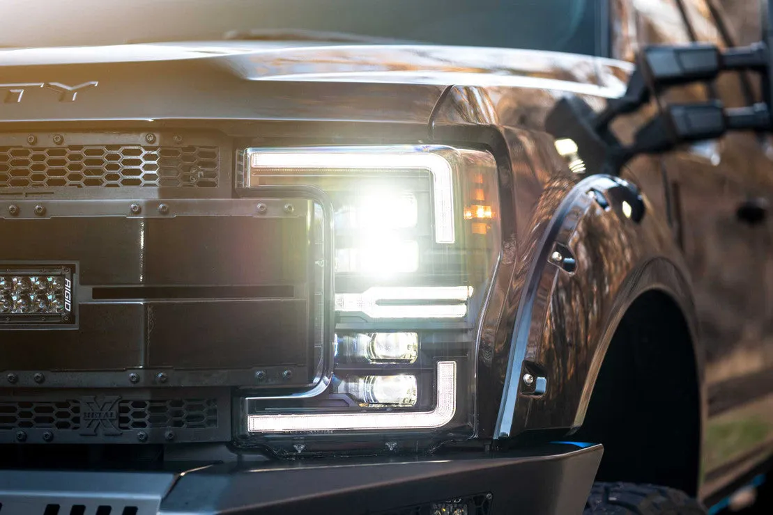 Morimoto Headlights Ford Super Duty (2017-2019) [w/ Sequential LED Turn] XB Hybrid - Black