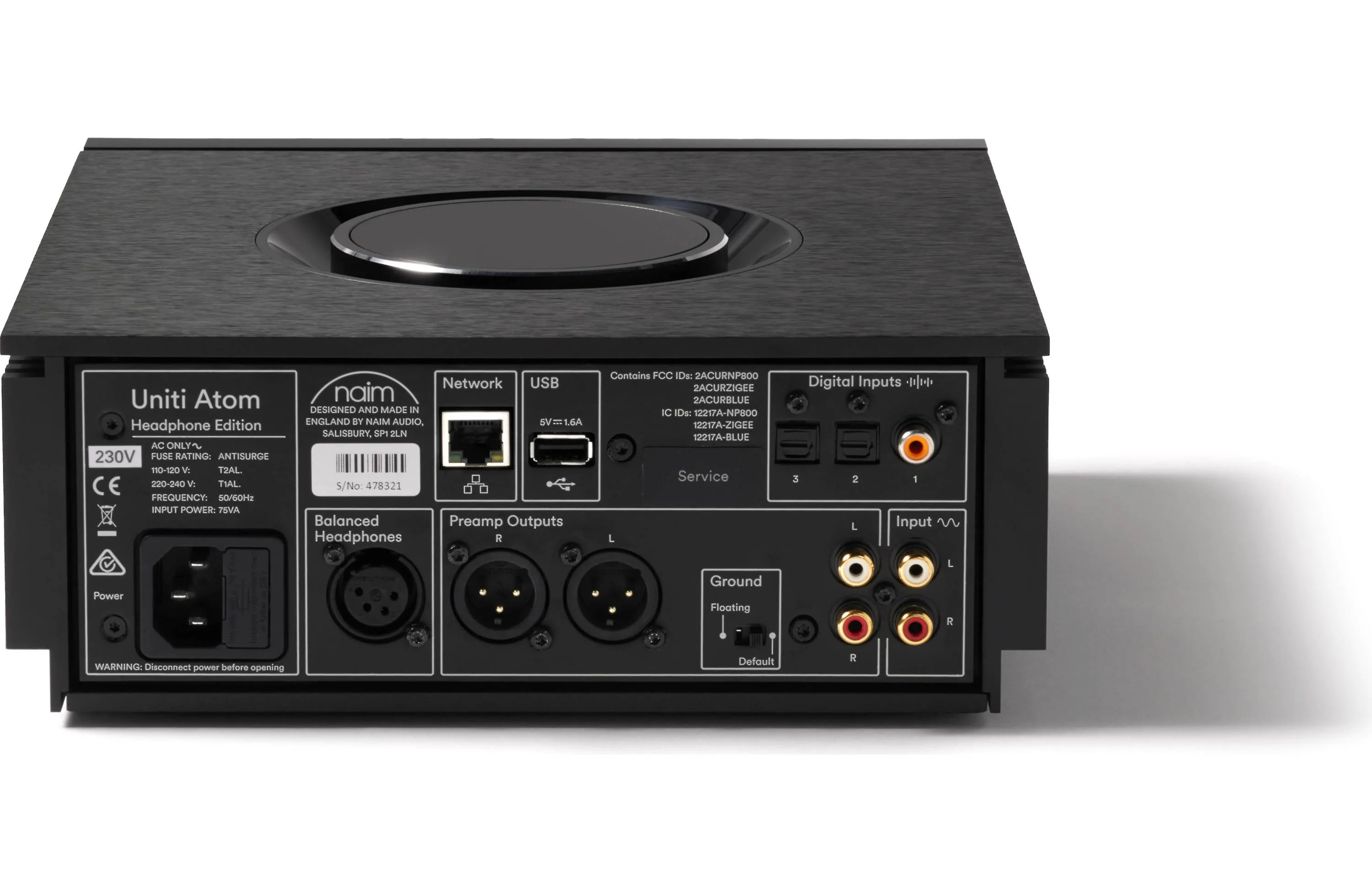 Naim Audio Uniti Atom Headphone Edition Headphone Amplifier with Built-in DAC, Wi-Fi, Bluetooth and Apple AirPlay 2