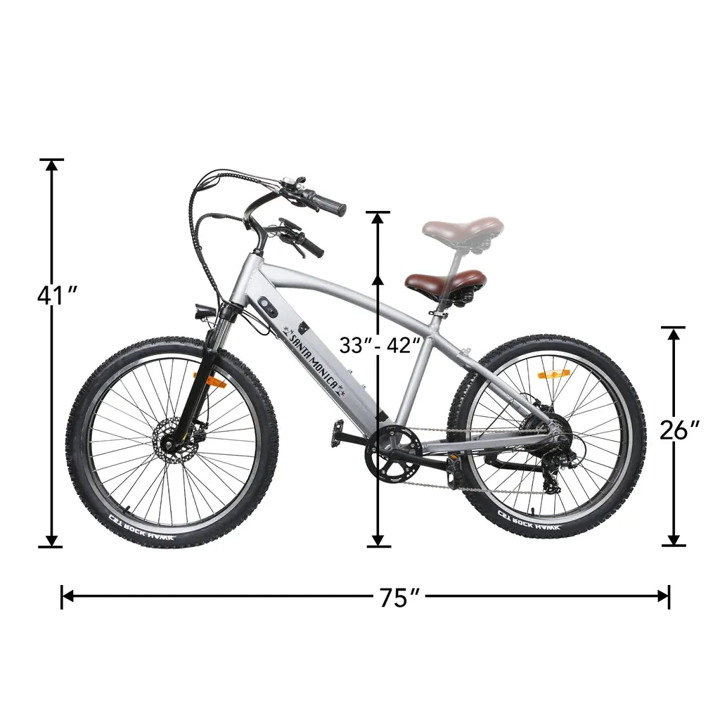 Nakto 26" Santa Monica 500W, 48V Cruiser Electric Bike