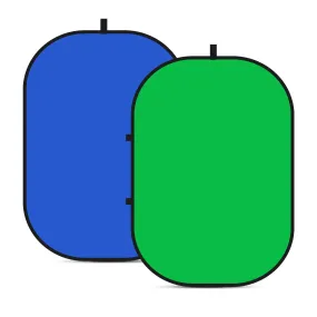 NEEWER 1.5x2M / 5x6.6FT 2-in-1 Collapsible Backdrop (Blue&Green)