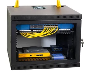 Network Rack, Wall Mount Enclosure, Locking Door, 8U