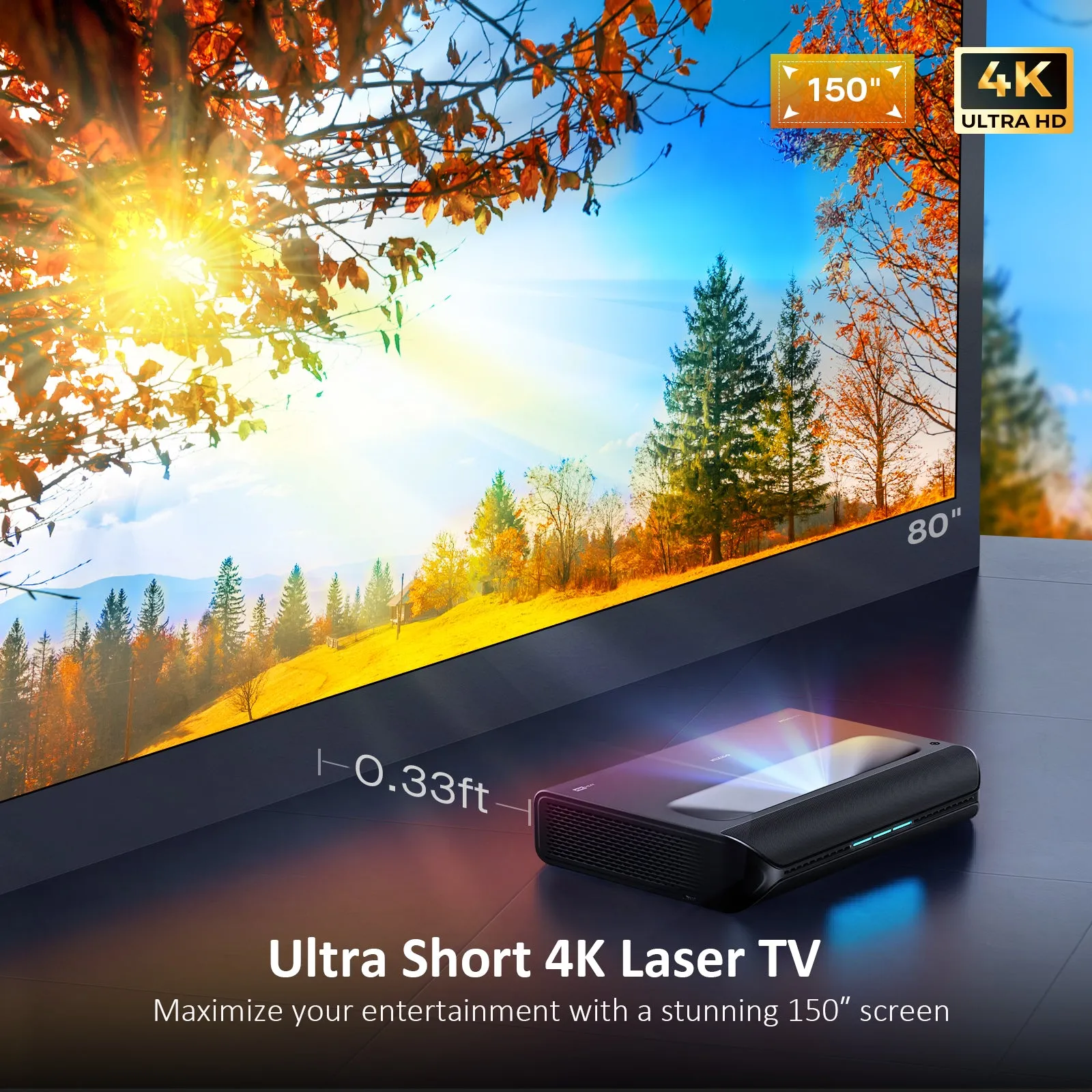 NexiGo Aurora Pro Ultra Short Throw Laser Projector