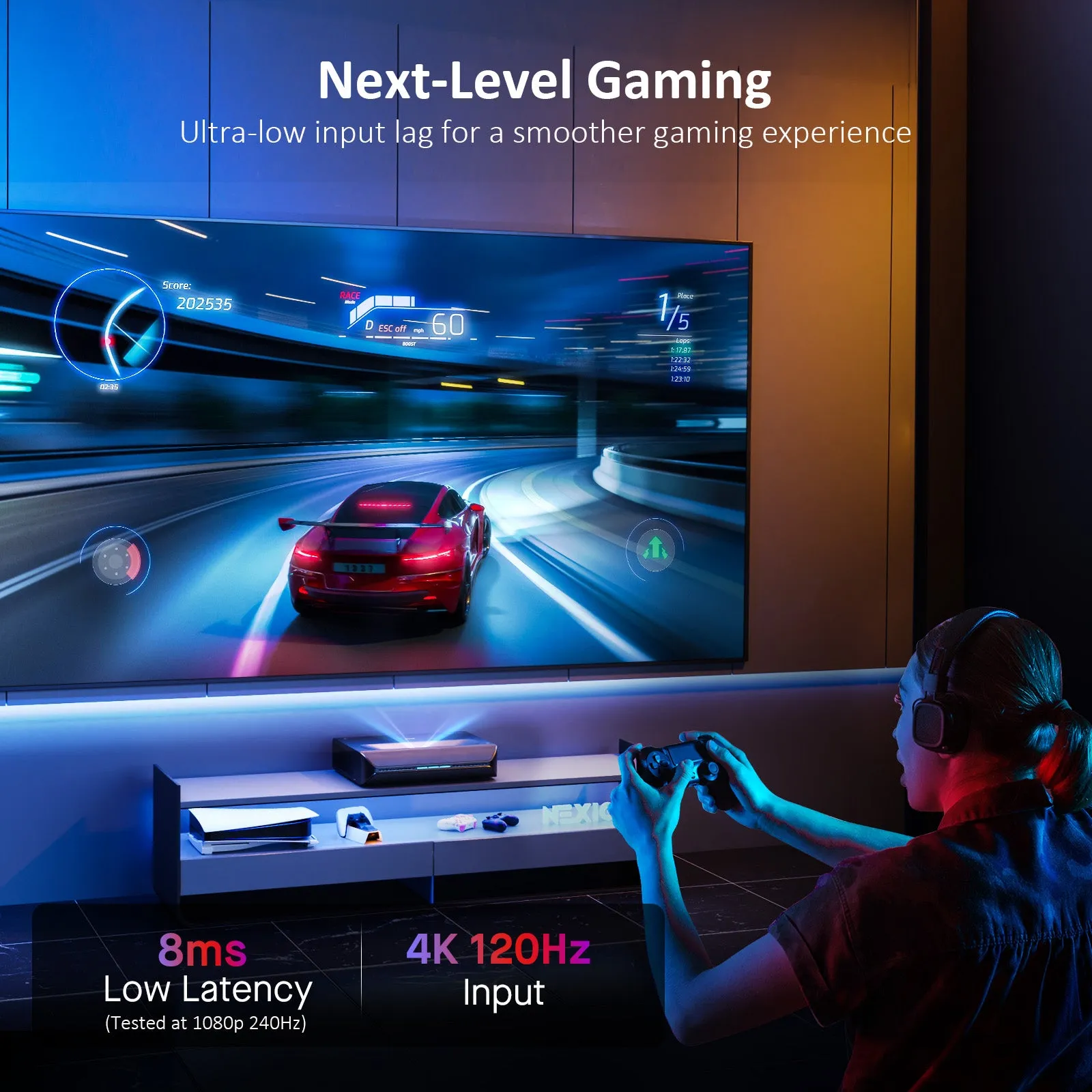 NexiGo Aurora Pro Ultra Short Throw Laser Projector