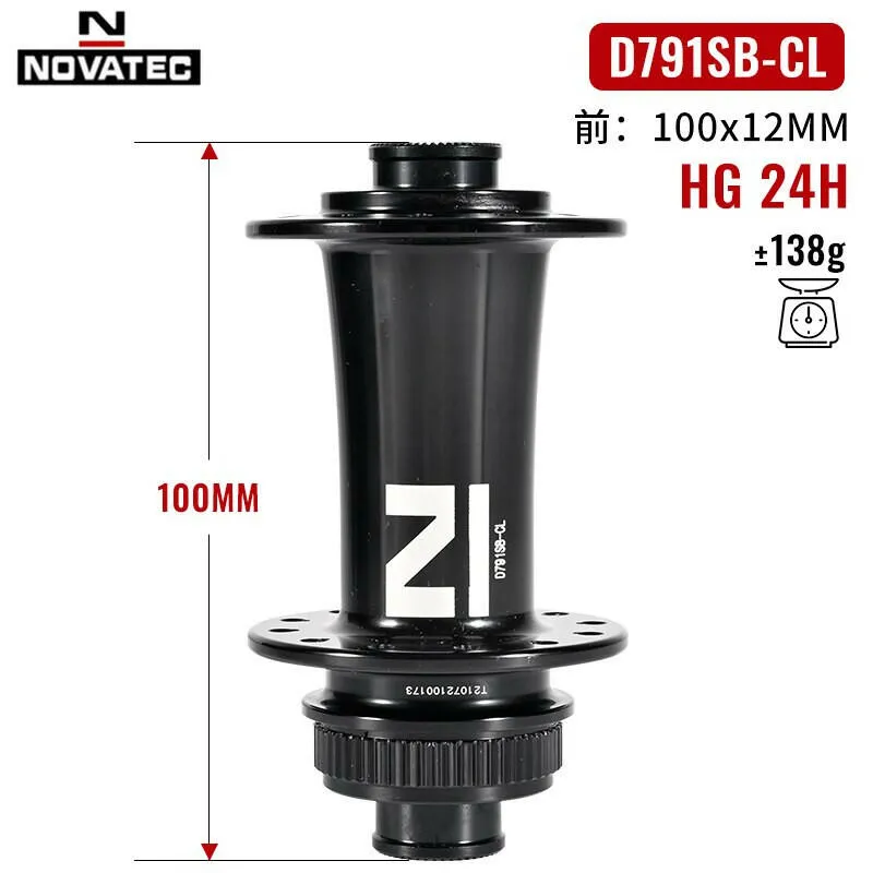 Novatec D791SB-CL D792SB-CL Center Lock Disc Brake MTB Hubs Thru axle 100x12 142x12MM 24 Holes Road Bicycle Hubs ABG FREEHUB 11S