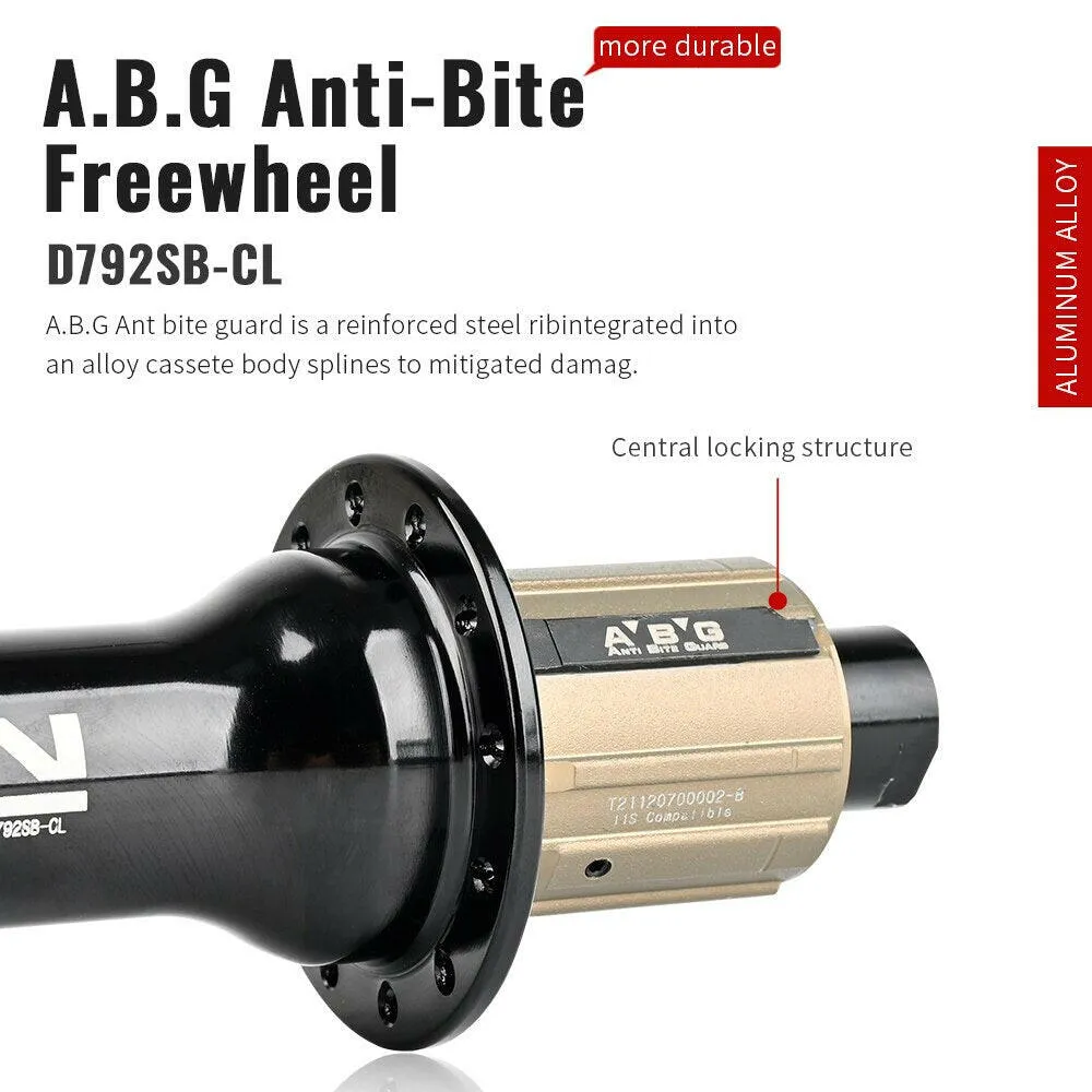 Novatec D791SB-CL D792SB-CL Center Lock Disc Brake MTB Hubs Thru axle 100x12 142x12MM 24 Holes Road Bicycle Hubs ABG FREEHUB 11S