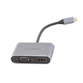[NV] 4-In-1 USB-C Display Adapter (HDMI, VGA, USB-C PD, USB-A 3.0)*