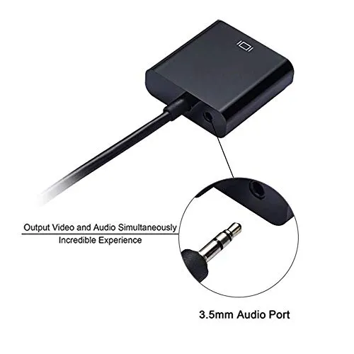 Pi ® (PiPlus®) HDMI to VGA 1080P HDMI Male to VGA Female Video Converter Adapter Cable
