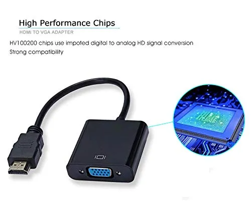 Pi ® (PiPlus®) HDMI to VGA 1080P HDMI Male to VGA Female Video Converter Adapter Cable