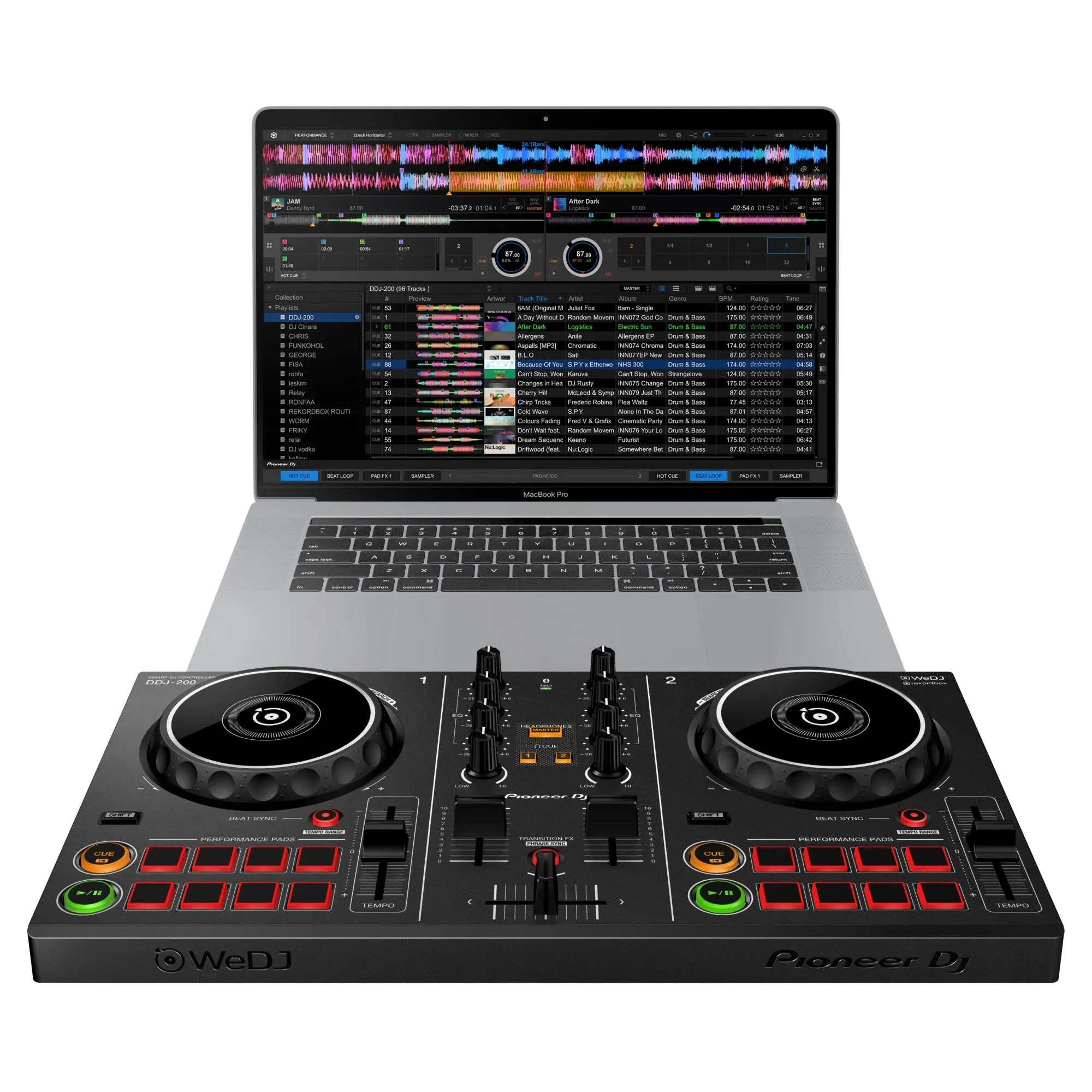 Pioneer DJ DDJ-200 2-Channel Smart DJ Controller Professional Audio Interface DJ Equipment