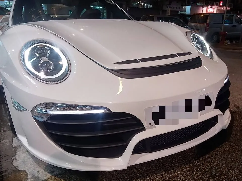 Porsche 997 911 2004-08 Dual Projectors LED Silver Headlight