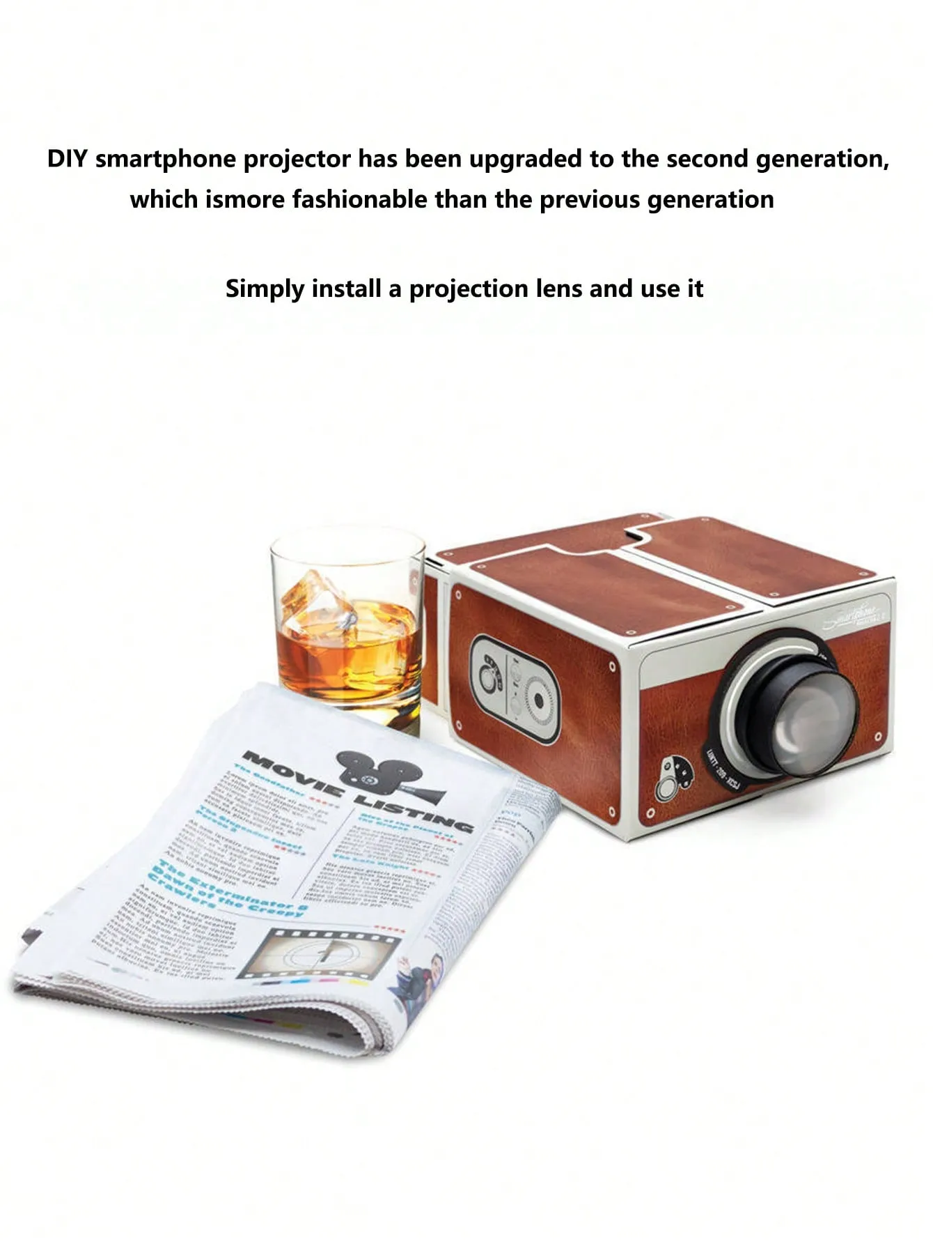 Portable mini projector with built-in speaker