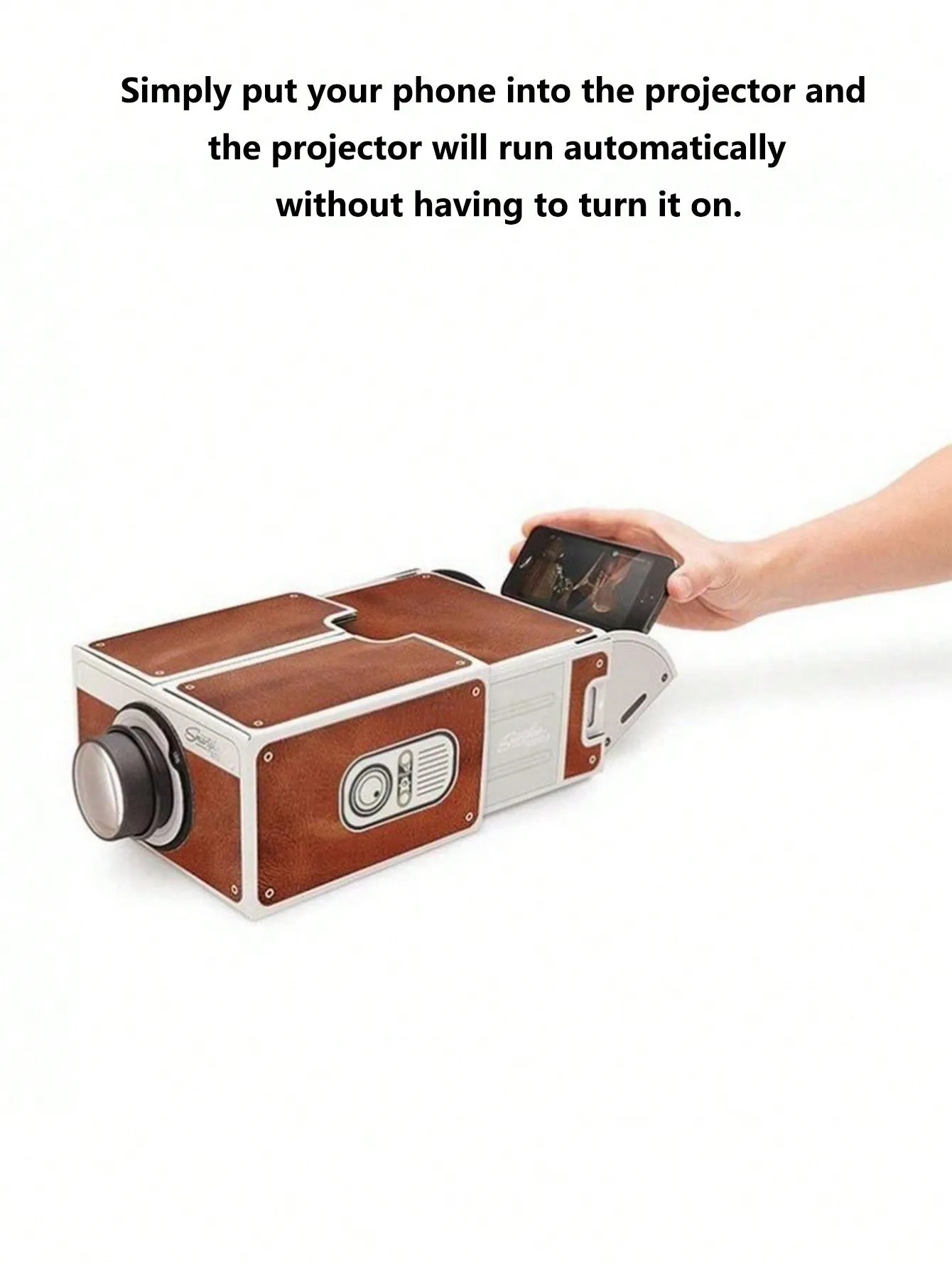 Portable mini projector with built-in speaker