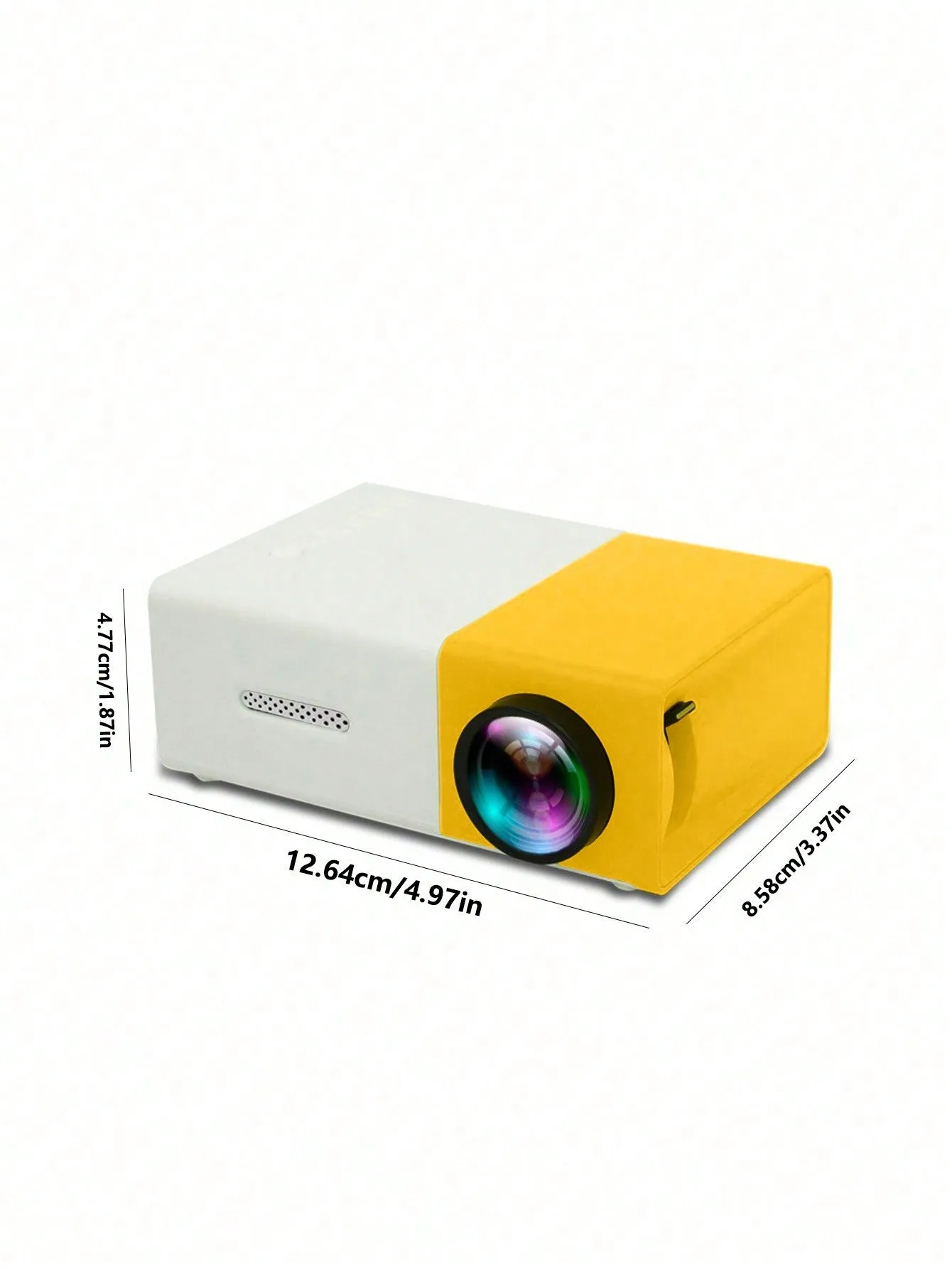 Portable mini projector with built-in speaker