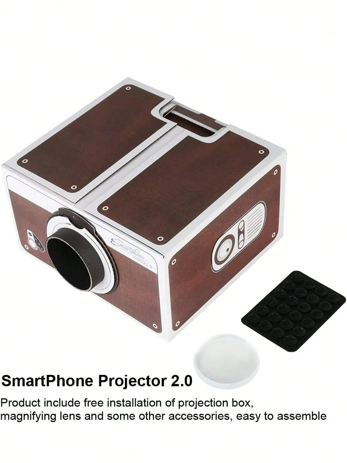 Portable mini projector with built-in speaker