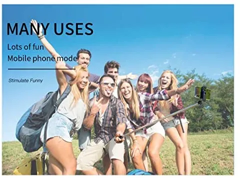 Portable Selfie Stick with Detachable Bluetooth Remote and Mini Tripod Stand for iPhone and Android