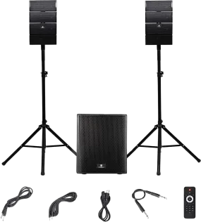 Proreck CLUB-AB PA Speaker System 4" Array Speakers 12" Subwoofer 1800W New