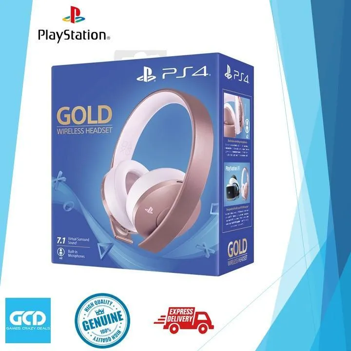 PS4 Gold Wireless Headset Rose Gold Edition (Export)