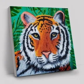 "Gentle Tiger" by Rachel Froud Crystal Art Canvas 30x30cm