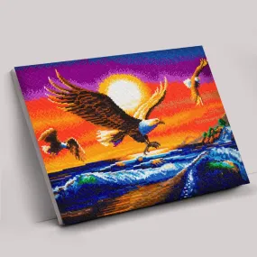 "Sunset Eagles" Crystal Art Kit 40x50cm