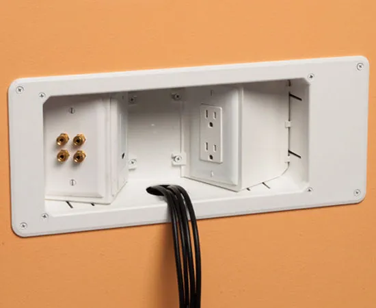Recessed TV Box with Angled Openings