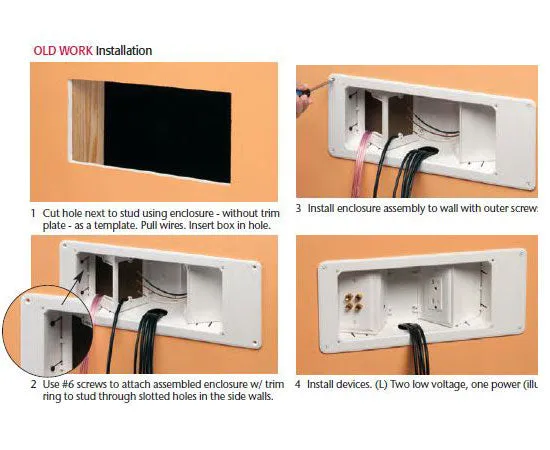 Recessed TV Box with Angled Openings