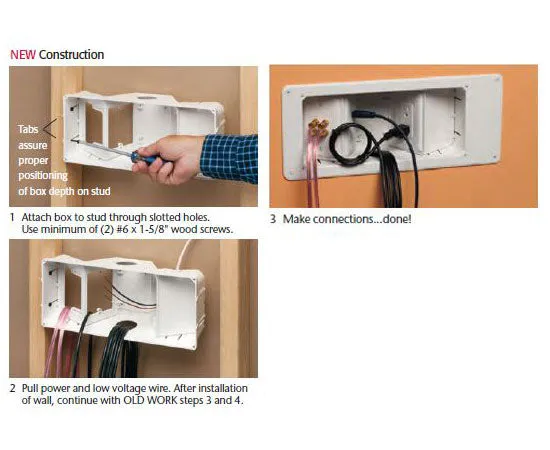 Recessed TV Box with Angled Openings