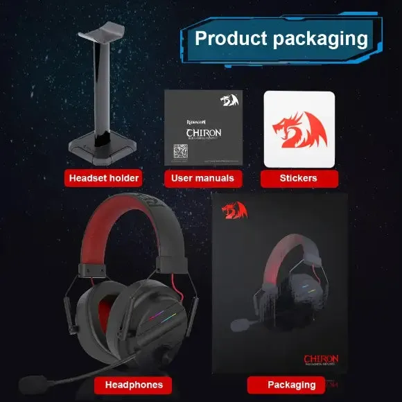 Redragon H380 CHIRON RGB Gaming Headset - Black