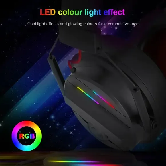 Redragon H380 CHIRON RGB Gaming Headset - Black