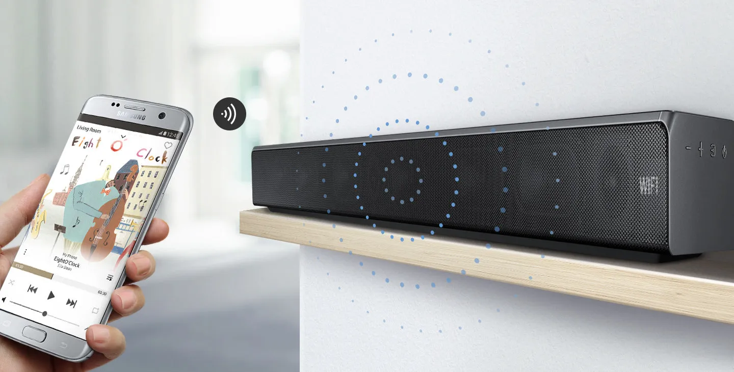 SAMSUNG 2.0 Channel One Body Sound  6 Speaker Built-In High-Res Soundbar with Built-In Subwoofer ( HW-MS550 )