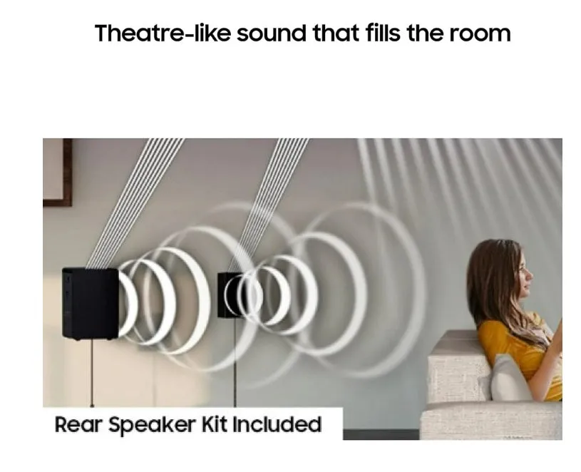 SAMSUNG HW-B57C B-Series 4.1ch Soundbar w/Dolby Audio/DTS Virtual X, Game Mode, Wireless Bluetooth TV Connection, Rear Speaker Kit & Subwoofer Included