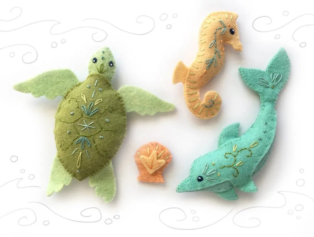 Sea Creatures Felt Pattern