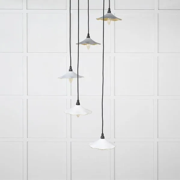 Smooth Brass Flora Cluster Pendant in Flock | From The Anvil