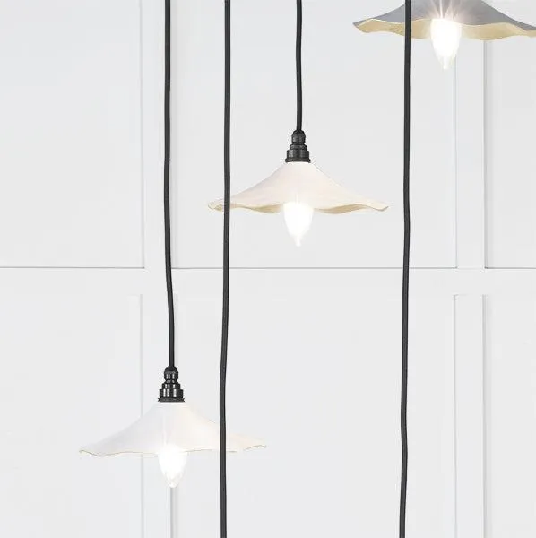 Smooth Brass Flora Cluster Pendant in Flock | From The Anvil