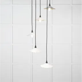Smooth Brass Flora Cluster Pendant in Flock | From The Anvil
