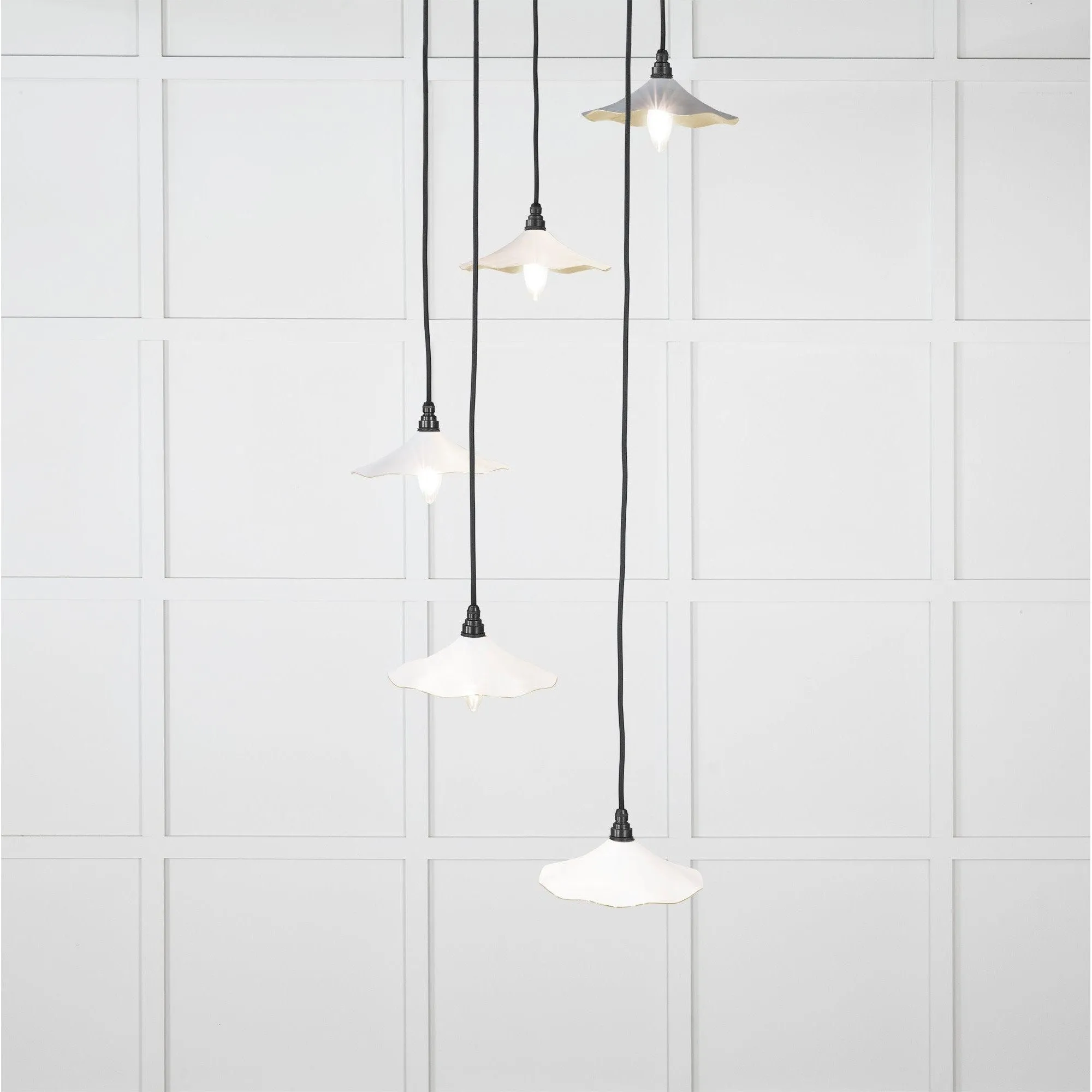 Smooth Brass Flora Cluster Pendant in Flock | From The Anvil
