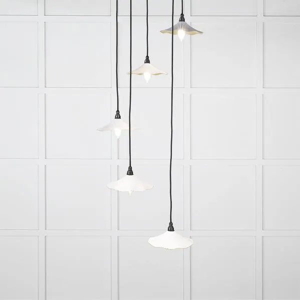 Smooth Brass Flora Cluster Pendant in Flock | From The Anvil