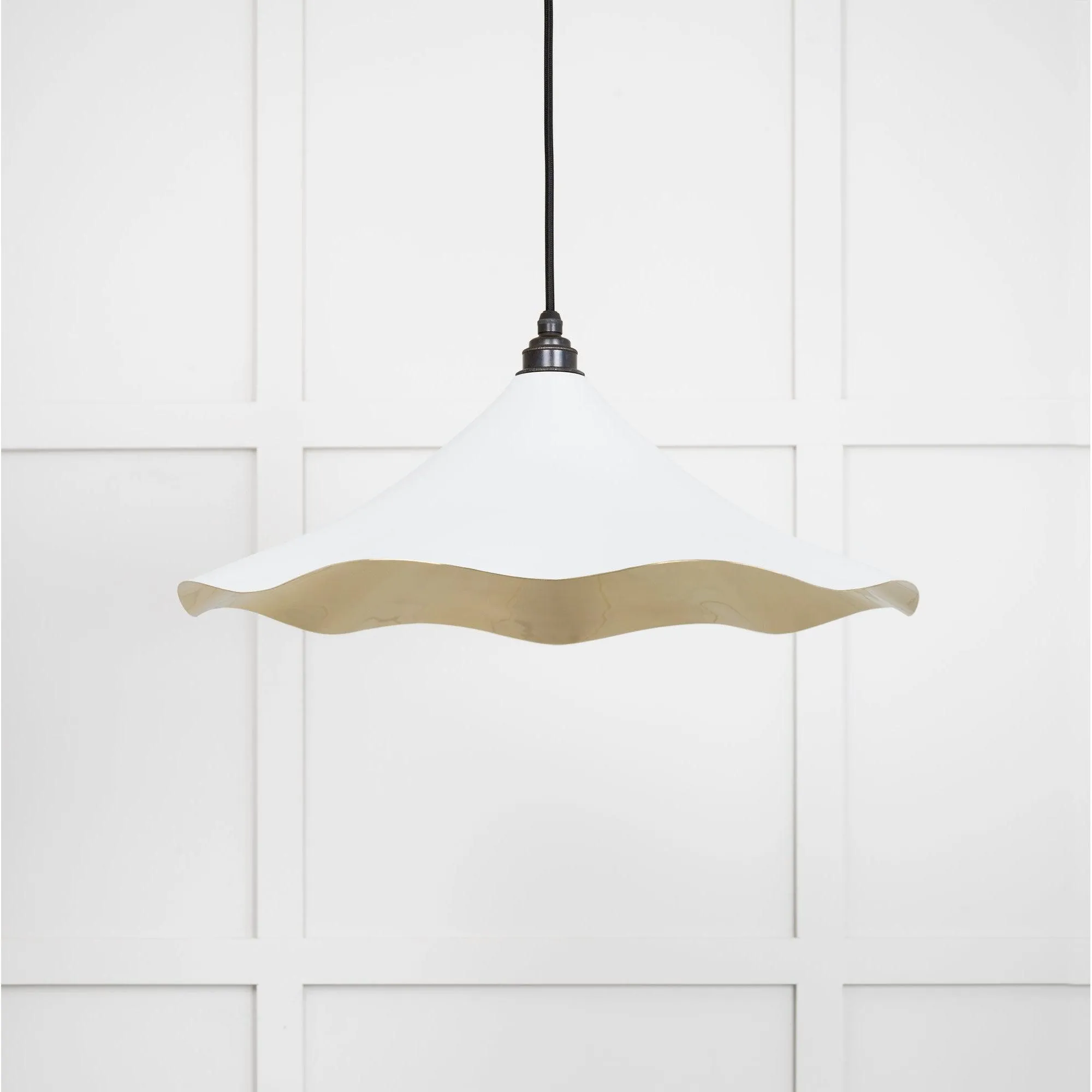 Smooth Brass Flora Pendant in Flock | From The Anvil