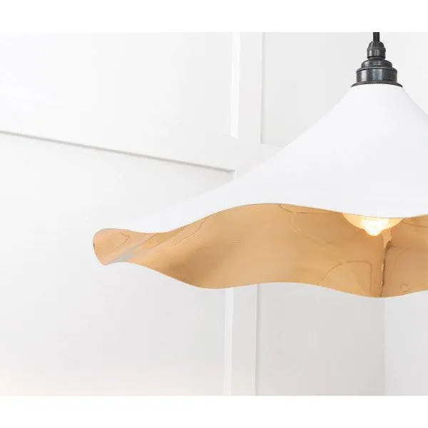 Smooth Brass Flora Pendant in Flock | From The Anvil