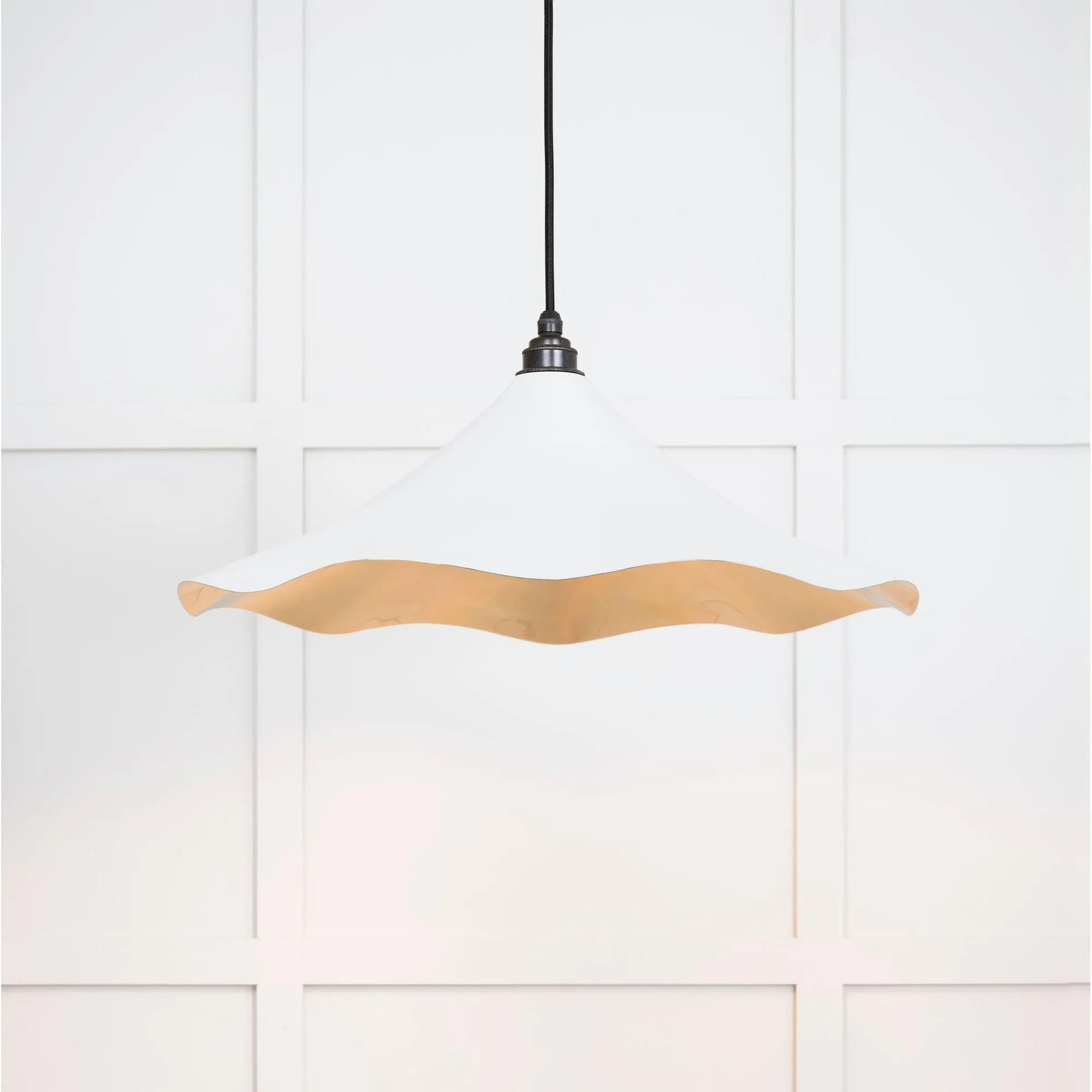 Smooth Brass Flora Pendant in Flock | From The Anvil