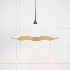 Smooth Brass Flora Pendant in Flock | From The Anvil