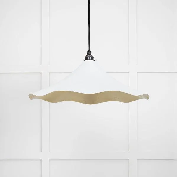 Smooth Brass Flora Pendant in Flock | From The Anvil
