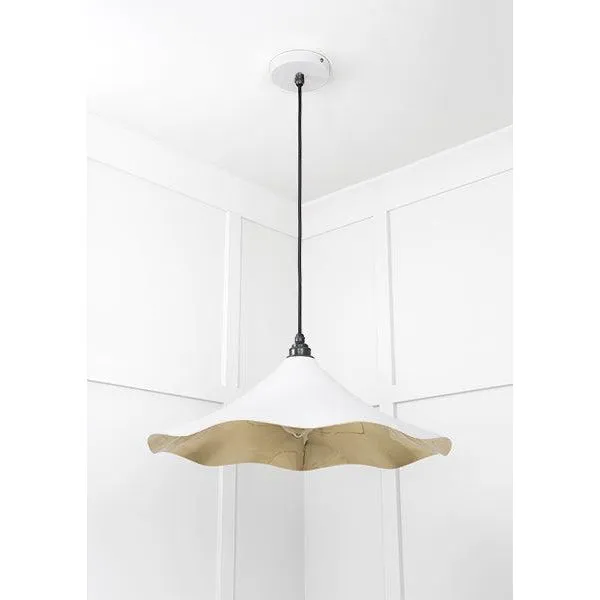 Smooth Brass Flora Pendant in Flock | From The Anvil